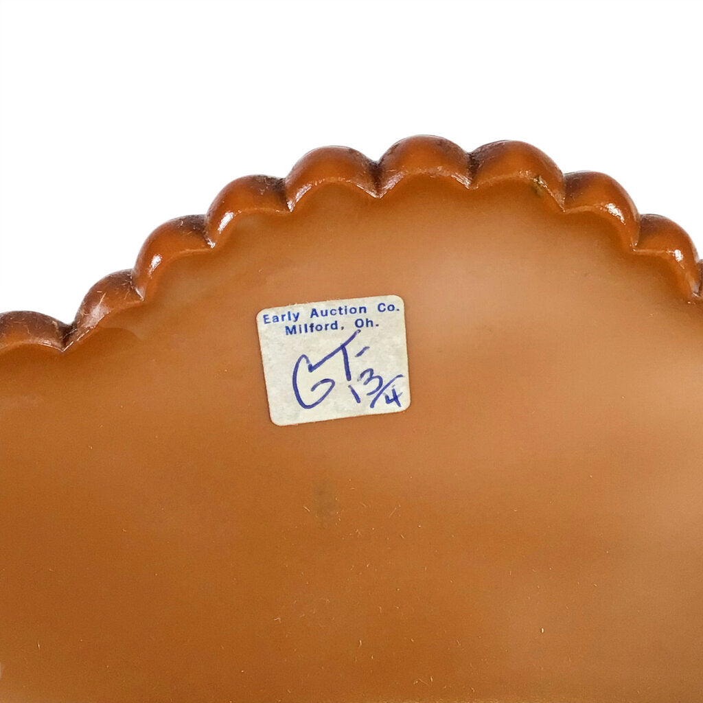 Chocolate Slag Glass Centerpiece Bowl