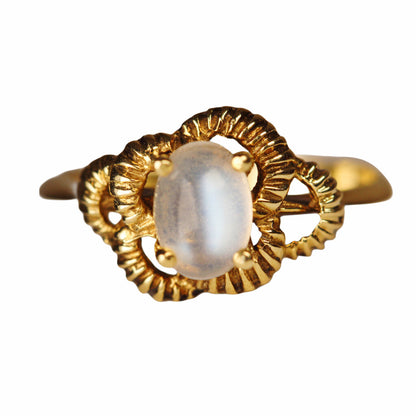 Moonstone Ring in a 14Kt "Knot" Mount