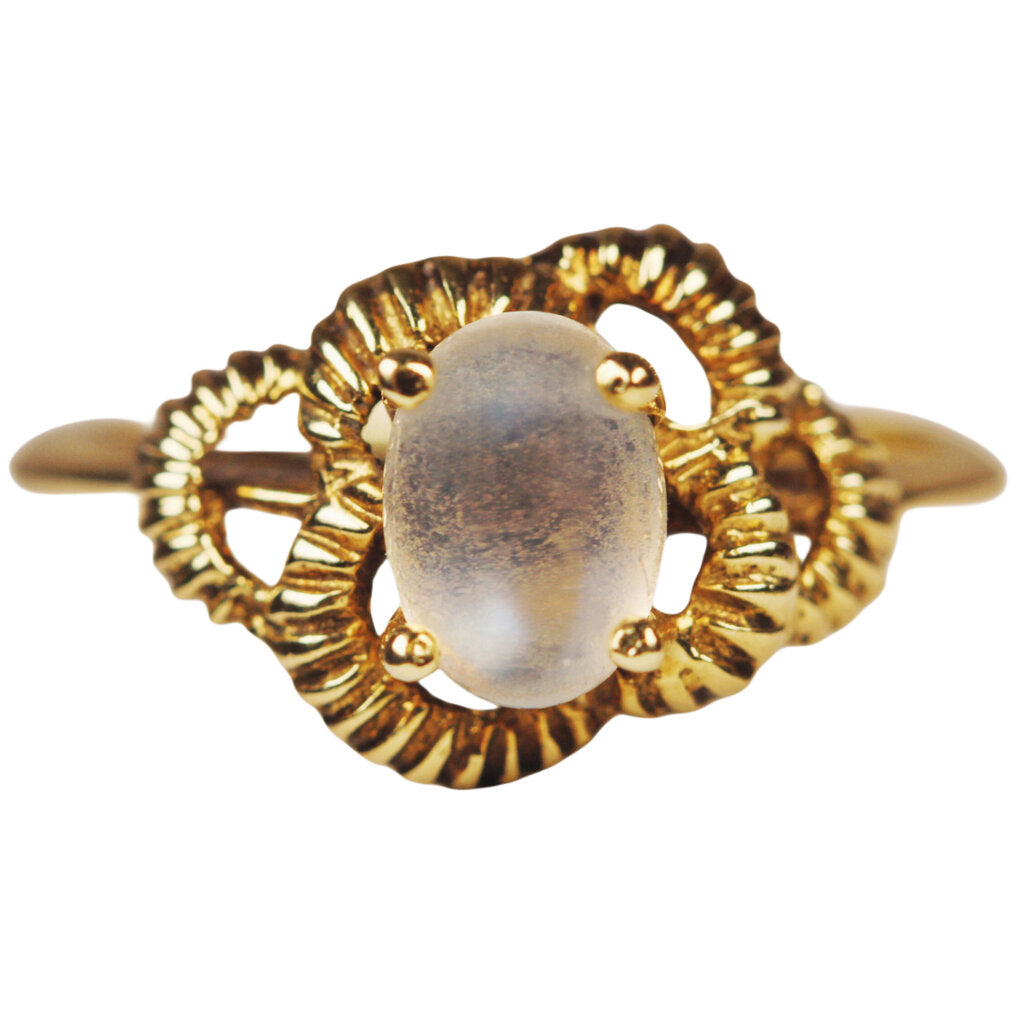 Moonstone Ring in a 14Kt "Knot" Mount