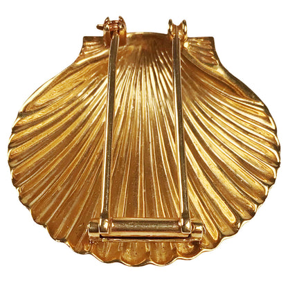 14Kt Gold Scallop Shell Brooch