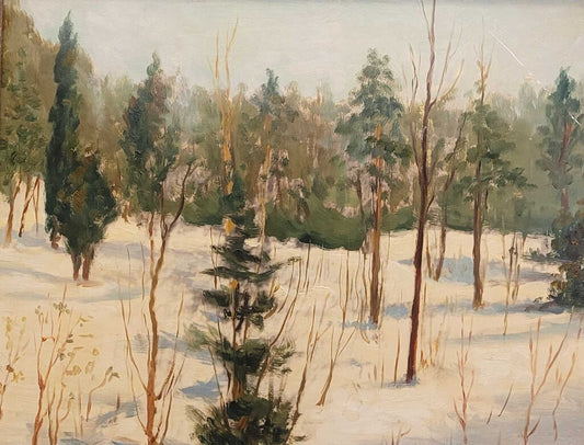 Brownson. Winter Landscape. Oil on Board.