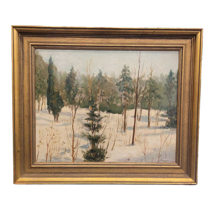 Brownson. Winter Landscape. Oil on Board.
