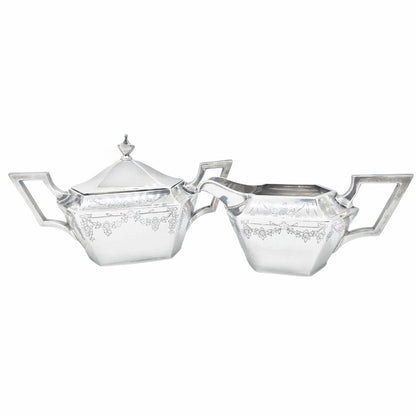 2pc. Meriden Sterling Sugar & Creamer, 1920s