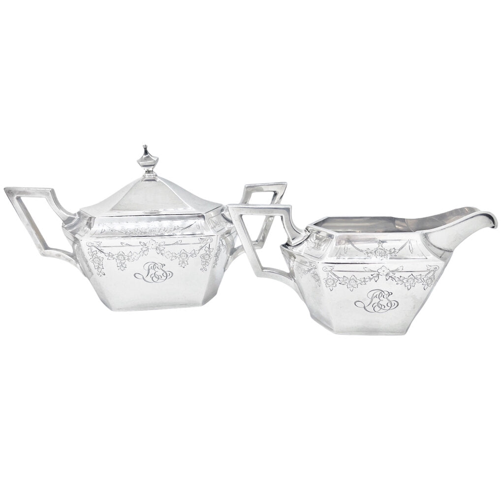 2pc. Meriden Sterling Sugar & Creamer, 1920s