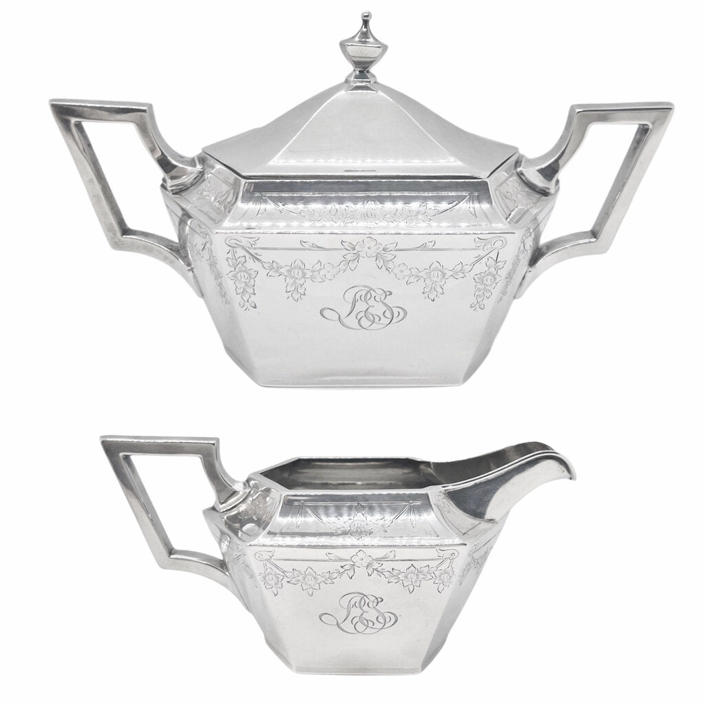 2pc. Meriden Sterling Sugar & Creamer, 1920s