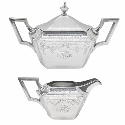 2pc. Meriden Sterling Sugar & Creamer, 1920s