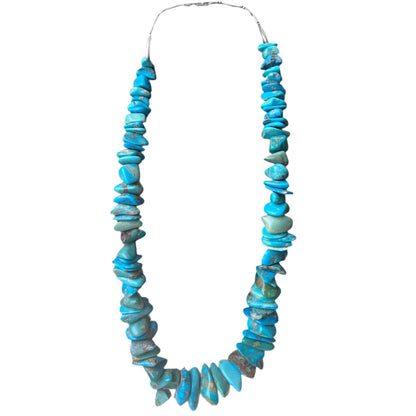 Sterling & Turquoise Matrix Nugget Necklace