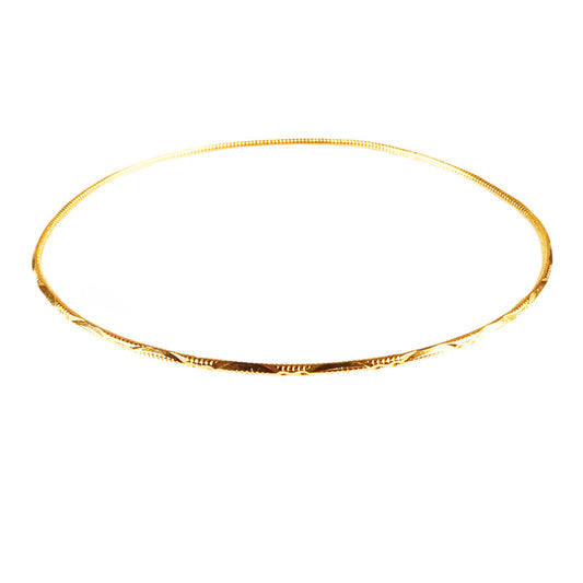 18Kt Gold Textured Bangle Bracelet