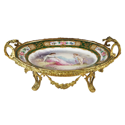 Sevres-Style Ormolu-Mounted Porcelain Centerpiece