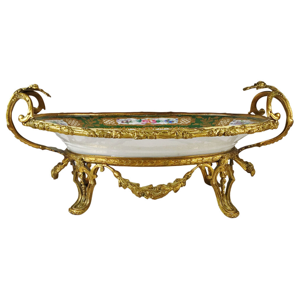 Sevres-Style Ormolu-Mounted Porcelain Centerpiece