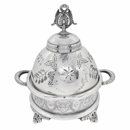 Webster Silverplated Domed Butter Dish, ca. 1890