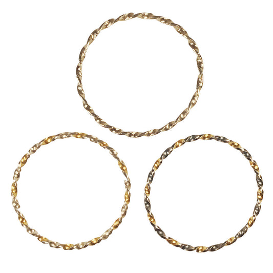 3 Gurhan Sterling & 22Kt Gold Bangles