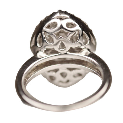 Shield Shaped Diamond Ring Approx. 3.5Cttw. in18Kt White Gold