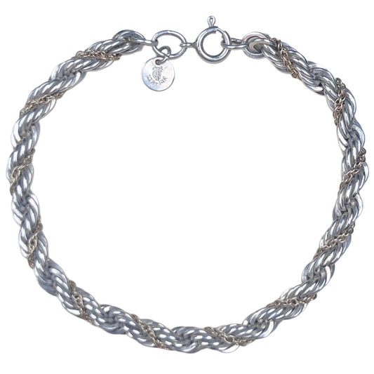 Tiffany & Co 14Kt & Sterling Rope Chain Bracelet