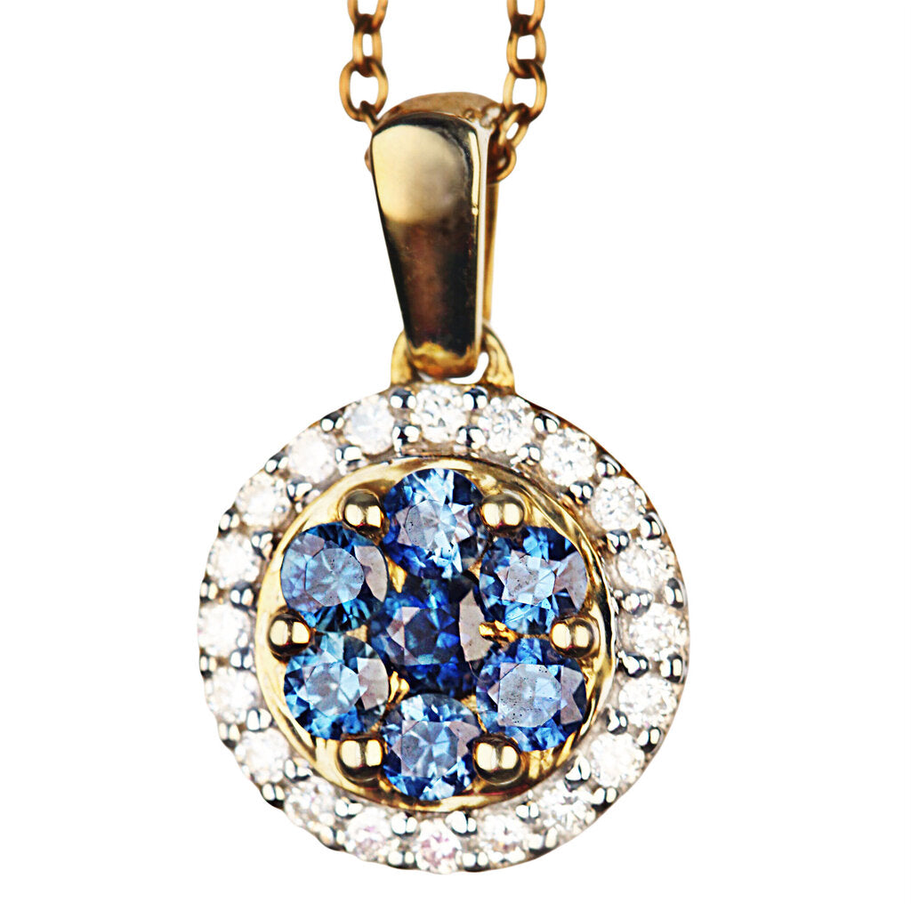 Kallati 9Kt Gold, Sapphire & Diamond Necklace