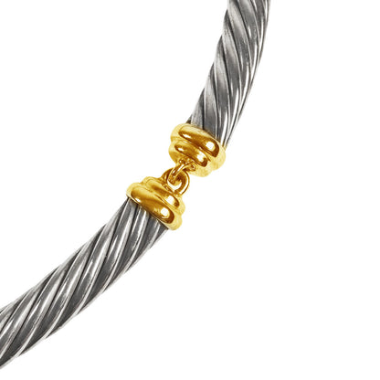 David Yurman Sterling & 14Kt Gold Cable Necklace