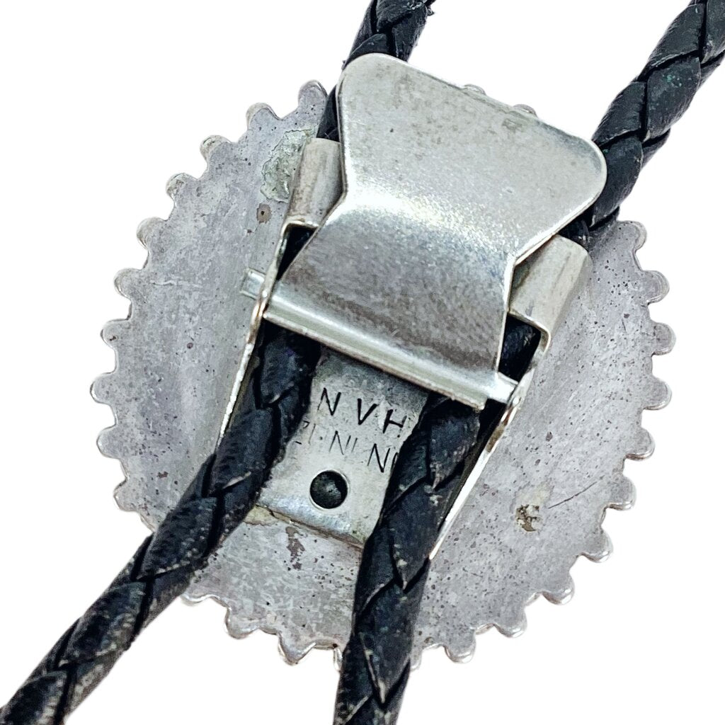 Vintage Zuni Turquoise Petit Point Bolo Tie