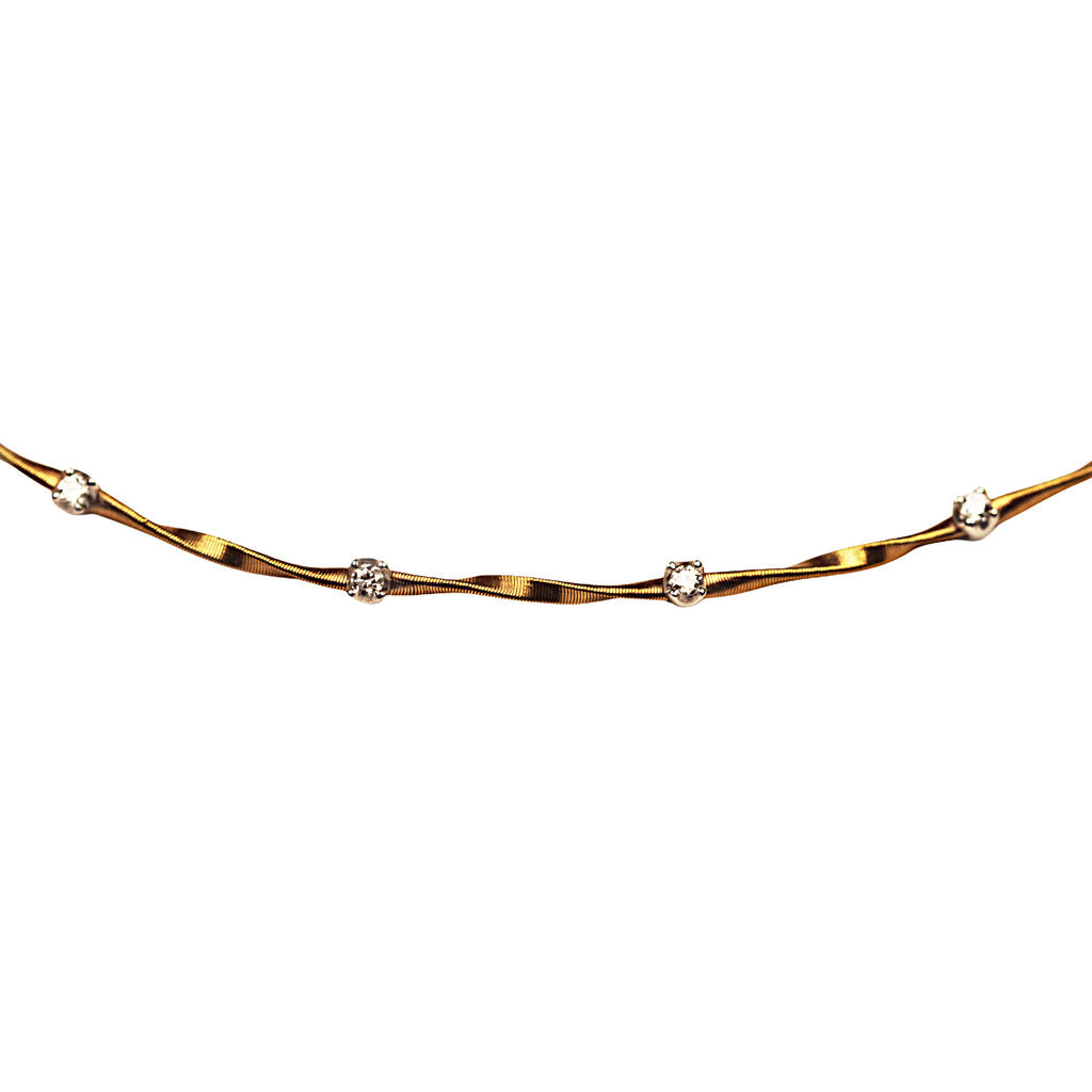 Marco Bicego Twist Diamond & 18Kt Gold Necklace