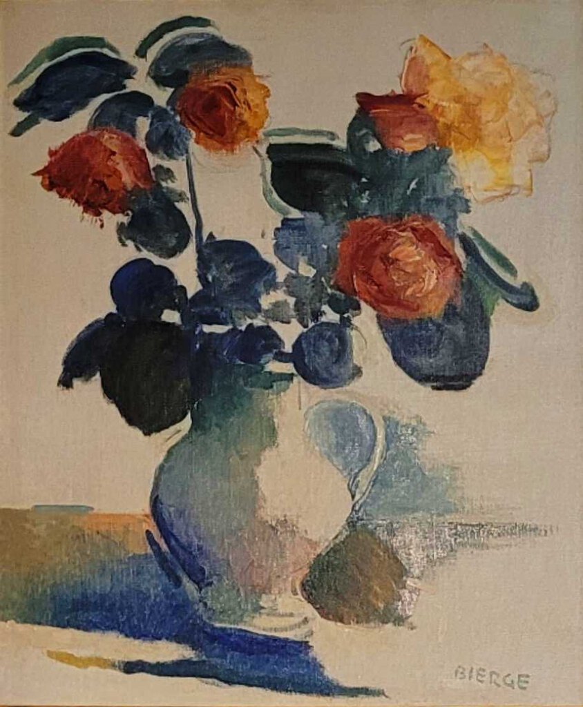 Roland Bierge. Bouquet. Oil on Canvas