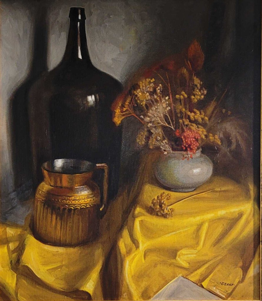 Clifford Geary. Autumn Still Life. Oil on Canvas