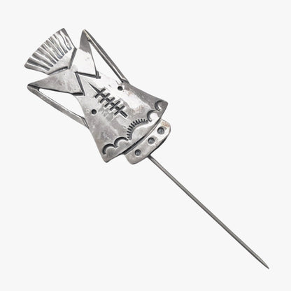 Native American Silver Tent Stick Pin