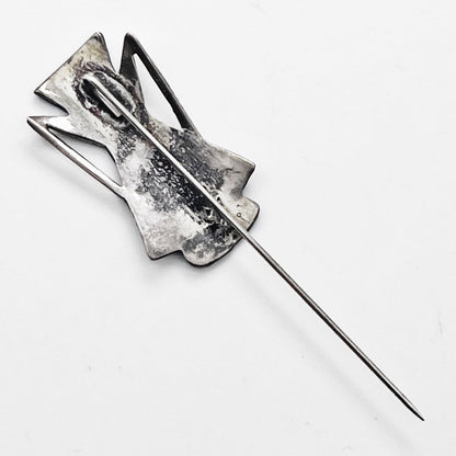 Native American Silver Tent Stick Pin