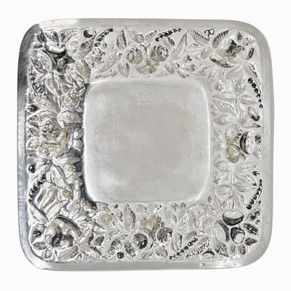 Kirk & Son Coin Silver Repousse Plate, 19th c.