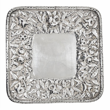 Kirk & Son Coin Silver Repousse Plate, 19th c.