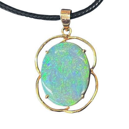 14Kt Gold Opal Doublet Pendant