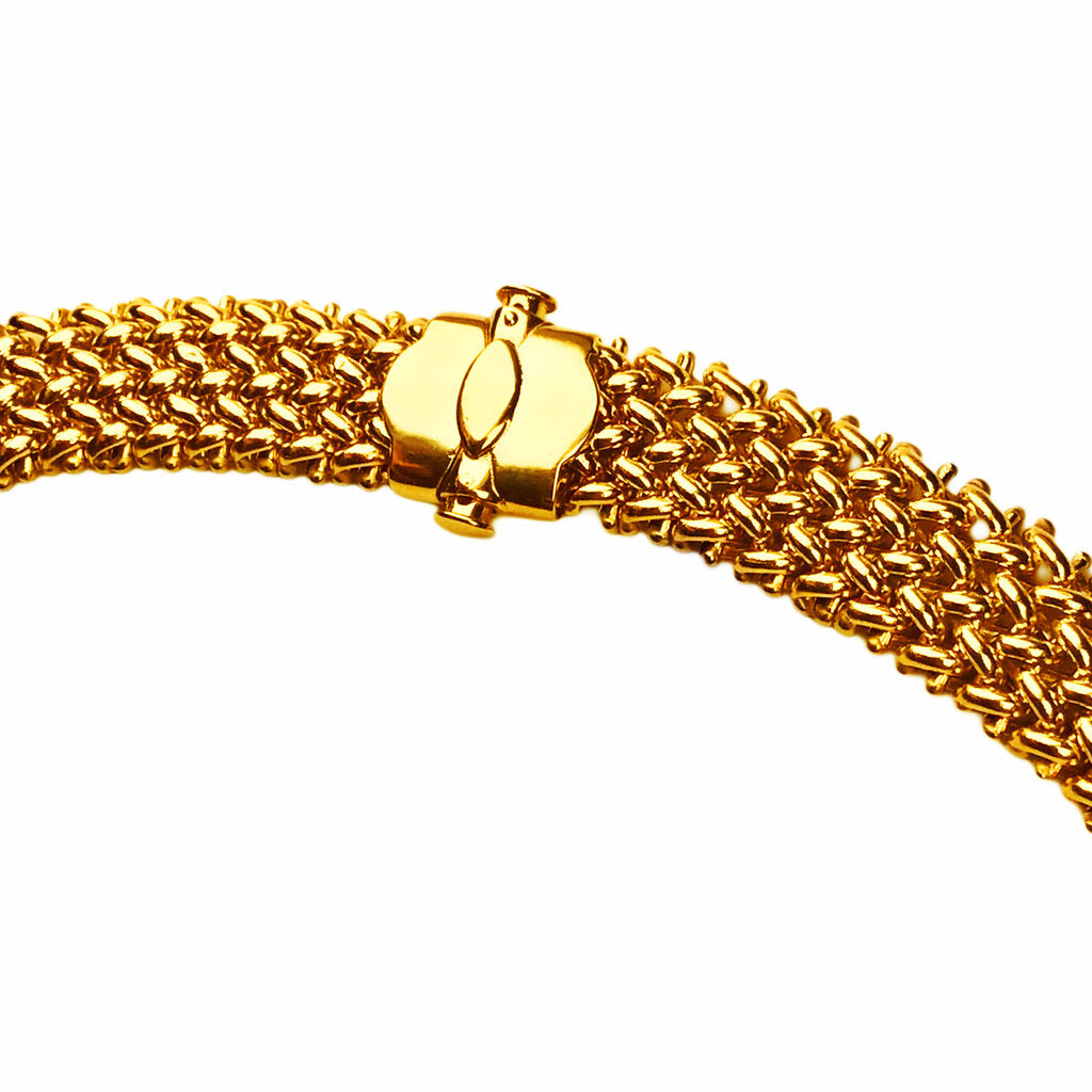 14Kt Flat Woven Necklace