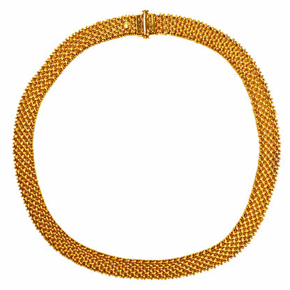 14Kt Flat Woven Necklace