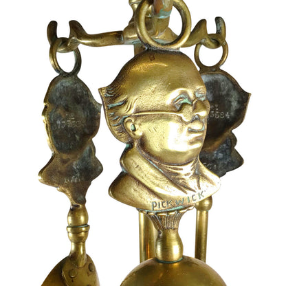 Charles Dickens Mr. Pickwick Brass Fireplace Tools & Stand