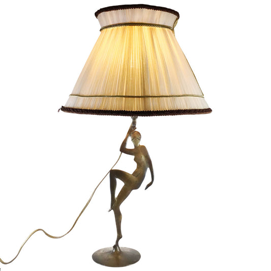 Bronze Art Deco Cabaret Dancer Lamp