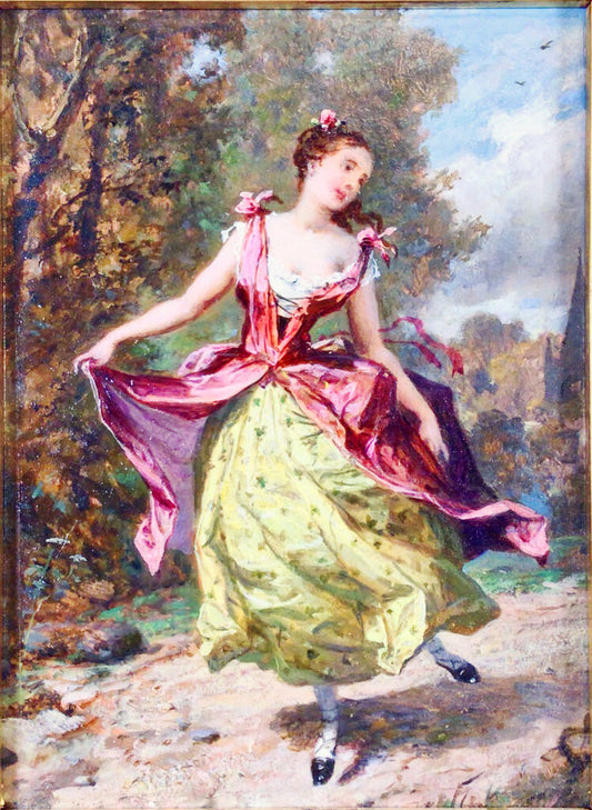 Joseph Rubens Powell. Marie Taglioni in "La Fete du Village". Oil on Board.