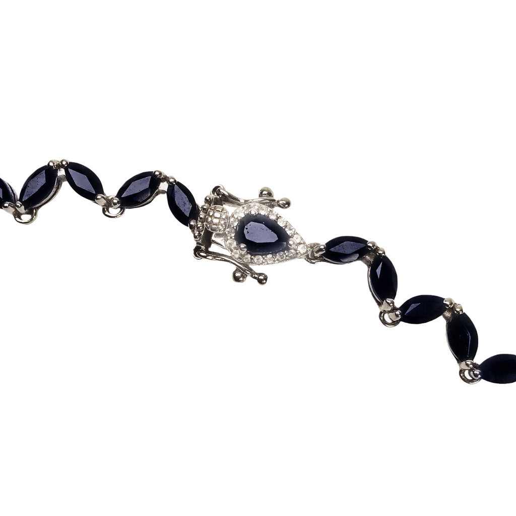 Sapphire Articulated Necklace Mounted in Sterling