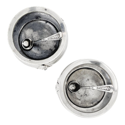 Pair/French Sterling Silver Salt Cellars