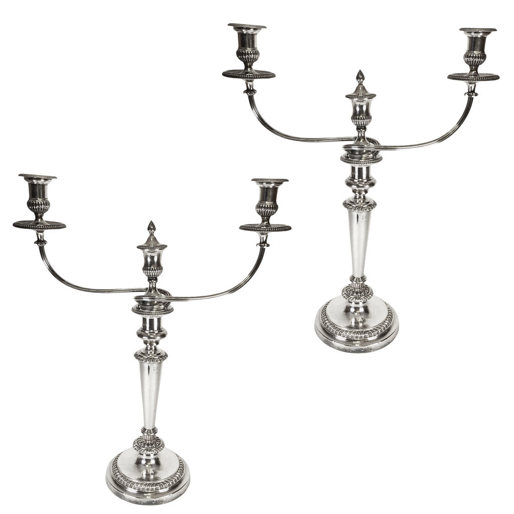 Pair/Matthew Boulton Old Sheffield Plate Candelabras, ca. 1804