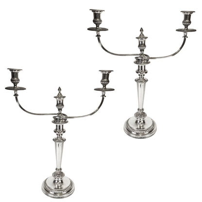 Pair/Matthew Boulton Old Sheffield Plate Candelabras, ca. 1804