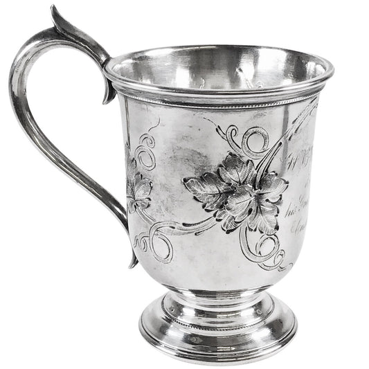 Gorham Coin Silver Youth Mug, ca. 1855-60