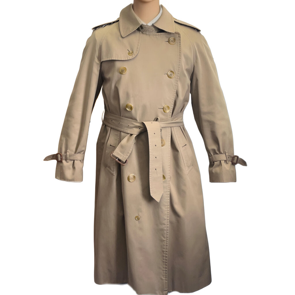 Vintage Womens Beige Burberry Trench Coat Medium