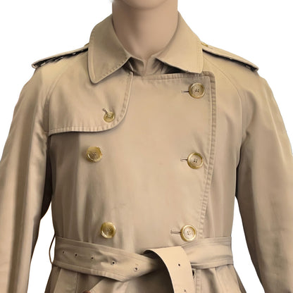 Vintage Womens Beige Burberry Trench Coat Medium