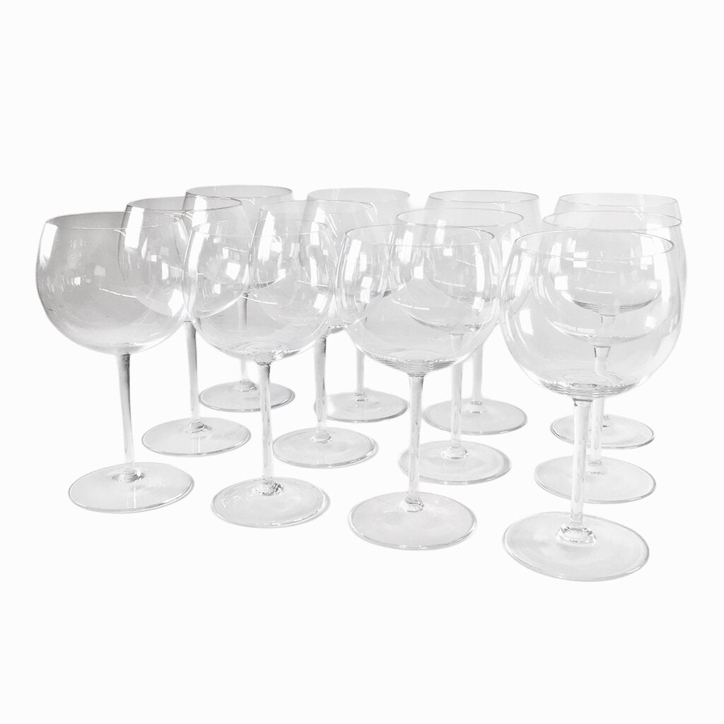 12 Blown Glass Balloon Wine Glasses, Retailed by Tiffany