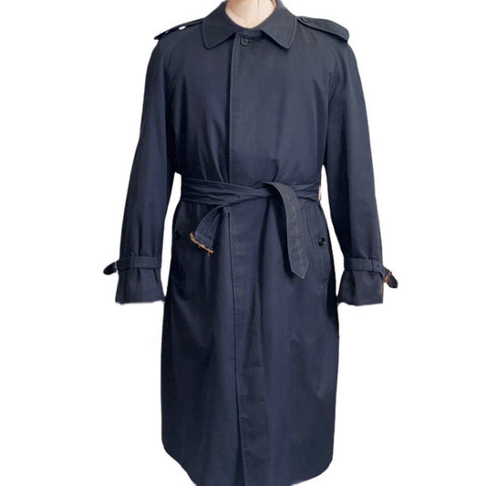 Mens Burberry Navy Blue Coat Medium