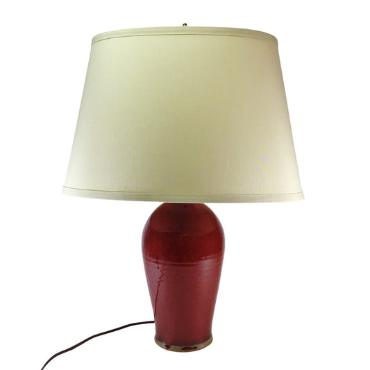 Oxblood Porcelain Vase Table Lamp