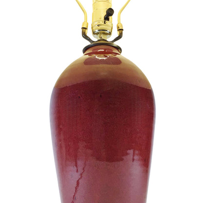 Oxblood Porcelain Vase Table Lamp