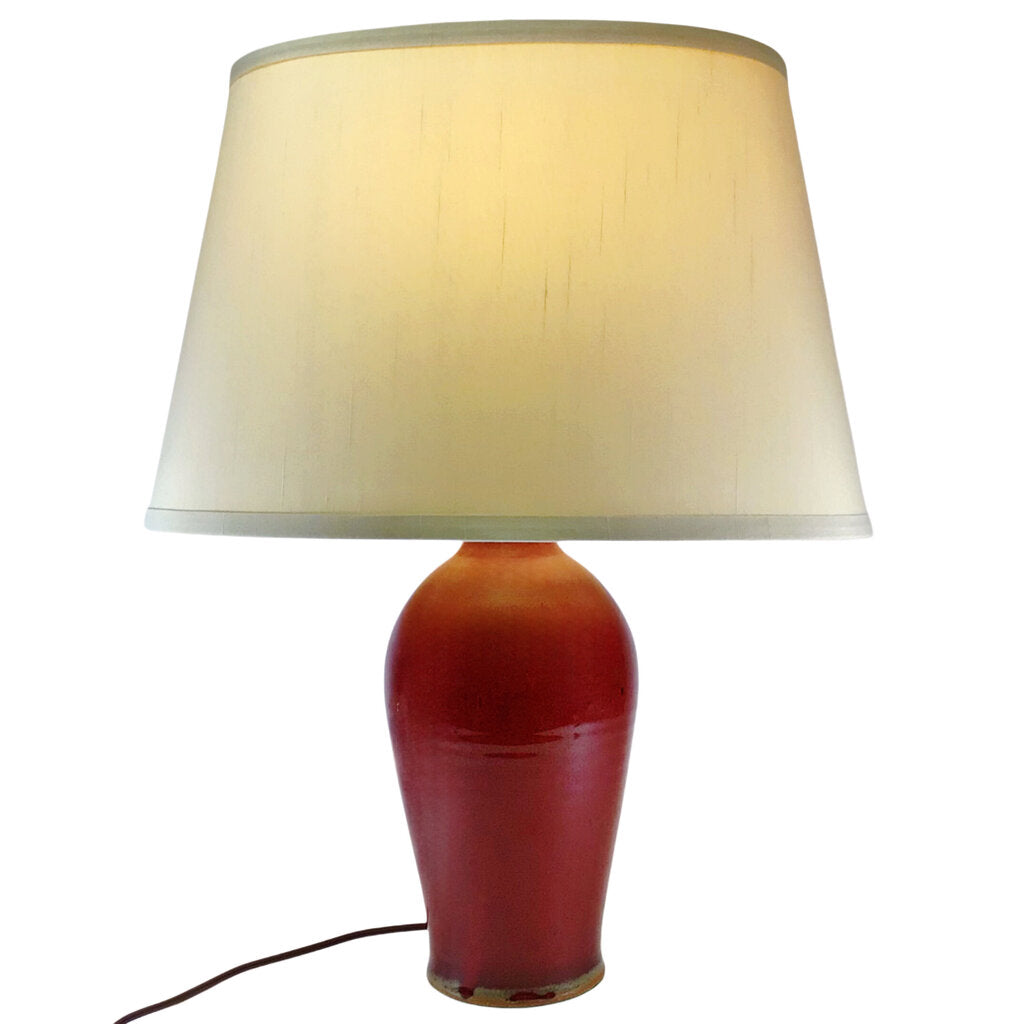 Oxblood Porcelain Vase Table Lamp