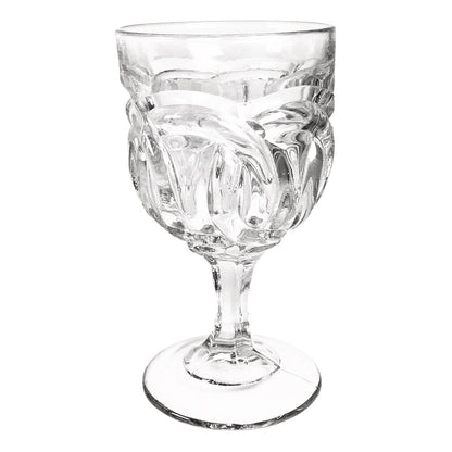 6pc. EAPG Wedding Ring Goblets, One Flint Glass