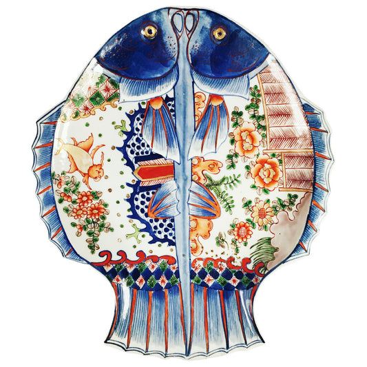 Japanese Imari Porcelain Fish Plate