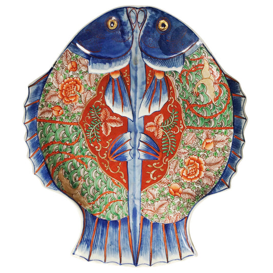 Japanese Imari Porcelain Fish Plate