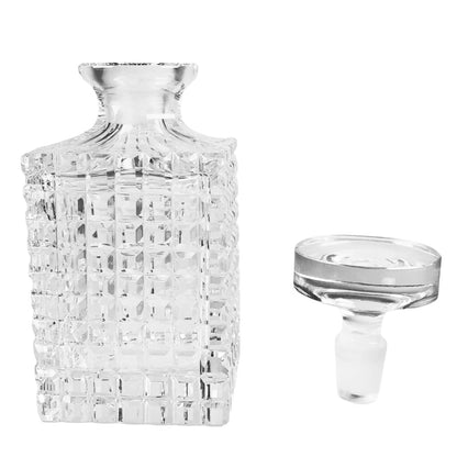 Heavy Square Cut Crystal Decanter